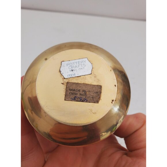 Vintage Brass Pot | Copper Cream - Sugar Bowl - Picture 7 of 10